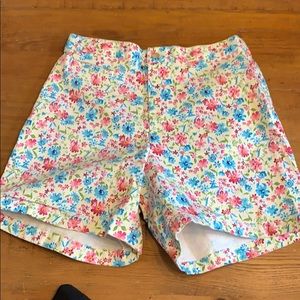 High rise floral shorts